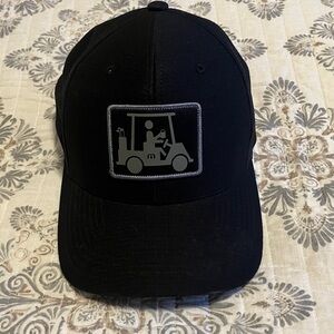 Golfer with a Beer in a Golf cart Cap